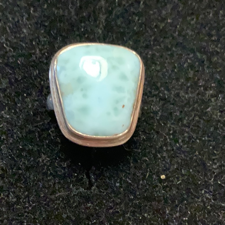 8 Sterling Laramar Ring Blue Mermaid Stone